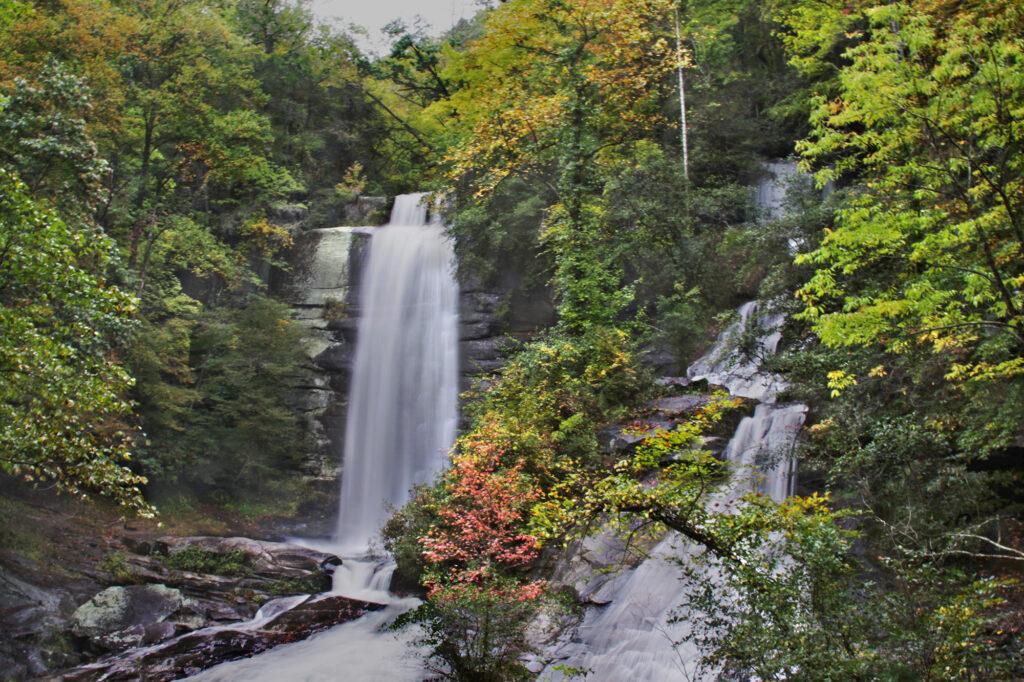 Twin Falls as viewed from the observation deck.