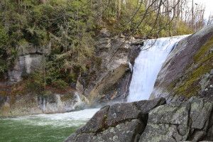 Elk River Falls Side View from Base